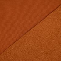 Bekleidungsstoff Softshell Fleece einfarbig rost 1.4m Breite