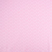 Baumwollstoff Sterne rosa weiß 1.45m Breite