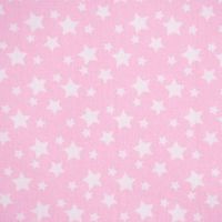 Baumwollstoff Sterne rosa weiß 1.45m Breite