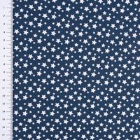 Baumwollstoff Sterne blau weiß 1.45m Breite