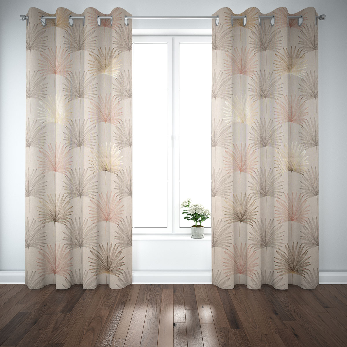 77759-Dekostoff-Halbpanama-Leinenlook-Luxury-Palm-Palmblaetter-natur-braun-gold-1-40m-Breite-KW8-2022-180001Capture0021Vorhang5.jpg Dekostoff Leinenlook Luxury Palm Palmblätter natur braun gold 1.40m
