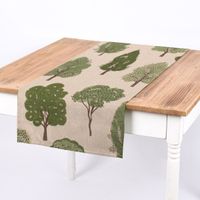 Dekostoff Forest Trees Bäume Wald Eukalptus natur grün 1.40m