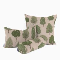 Dekostoff Forest Trees Bäume Wald Eukalptus natur grün 1.40m