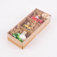 Sass & Belle Dekohänger 3er Set Fahrzeuge Auto Motorrad LKW Glas rot goldfarbig grün
