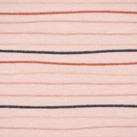 Baumwolljersey Streifen Wellen 2mm rosa rost beige schwarz 1.50m