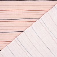 Baumwolljersey Streifen Wellen 2mm rosa rost beige schwarz 1.50m