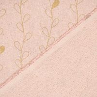 77840-Dekostoff-Halbpanama-Leinenlook-Metallic-Blaetterranken-rosa-goldfarbig-1-40m-Breite-KW8-2022-179886Capture0048.jpg Dekostoff Leinenlook Metallic Blätterranken rosa gold 1.40m