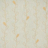 Dekostoff Leinenlook Metallic Blätterranken mintgrün gold 1.40m