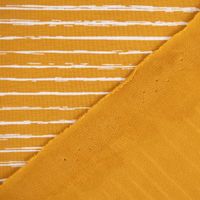 Baumwolljersey Jersey Streifen unregelmäßig ocker weiß 1.45m Breite