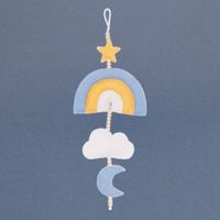 HardiCraft Wollfilzset Wandhänger Regenbogen blau gelb weiß mehrteilig