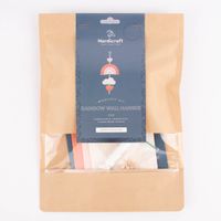 HardiCraft Wollfilzset Wandhänger Regenbogen rosa altrosa weiß mehrteilig