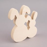 Creativ Company Hasen Holz blanko 2 Stück 14.5x18x2cm
