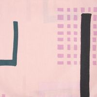 Rico Design beschichtete Baumwolle grafisches Muster rosa lila dunkelg