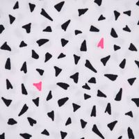 Rico Design Baumwollstoff Dreiecke weiß schwarz neonpink 50x140cm