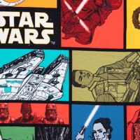 Baumwolljersey Digitaldr. STAR WARS Comic schwarz grau rot gelb blau g