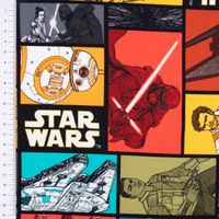 Baumwolljersey Digitaldr. STAR WARS Comic schwarz grau rot gelb blau g