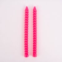 Rico Design Spiralkerze Stabkerze schmal einfarbig 2 Stück 18.5x1.4cm verschiedene Farben