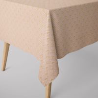 Dekostoff Leinenlook Metallic Art Deco Rauten rosa gold 1.40m