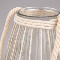 Windlicht Sailor geprägt mit Kordel Glas klar natur 27.5x18cm