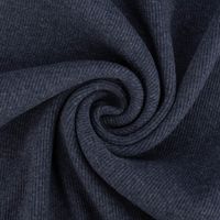 Strickschlauch Bündchenstoff gerippt dunkelblau meliert 35cm Breite
