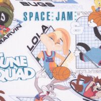 Baumwollstoff Popeline Digitaldr. Space Jam Tune Squad MarvSylvester w