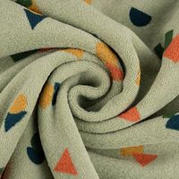 Frotteestoff Stretch Frottee Geometrie Bauklötze grün orange blau oc