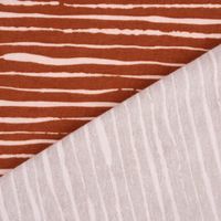 Baumwolljersey Organic Bio Streifen unregelmäßig rost rosa 1.5m