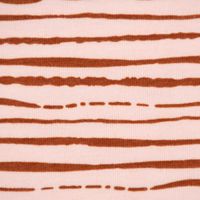 Baumwolljersey Organic Bio Streifen unregelmäßig rosa rost 1.5m