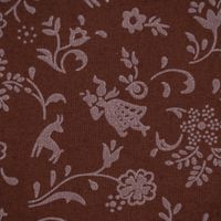 Baumwollstoff Trachten Blumen Tänzer Gämse braun offweiß 1.50m