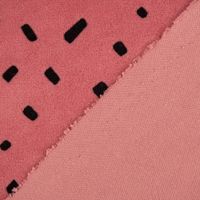 Bekleidungsstoff Nicky Tupfen Punkte dunkel altrosa schwarz 1.55m