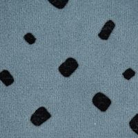 Bekleidungsstoff Nicky Tupfen Punkte jeansblau schwarz 1.55m Breite