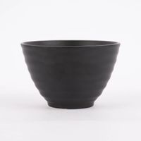 Schälchen Schale mit gewelltem Rand Keramik schwarz matt 11.5x7.5cm