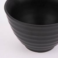 Schälchen Schale mit gewelltem Rand Keramik schwarz matt 11.5x7.5cm
