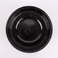 Schale Bowl mit gewelltem Rand reactive glaze reaktive Glasur schwarz 17.5x6.5cm