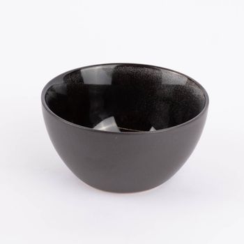 Schale reactive glaze reaktive Glasur Zakynthos schwarz 14x7.5cm