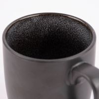 Tasse reactive glaze reaktive Glasur schwarz 12x9cm