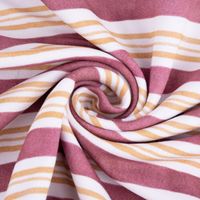 Sweatstoff Digitaldruck STRIPES Streifen weiß mauve ocker 1.45m Breite