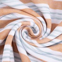 Sweatstoff Digitaldruck STRIPES Streifen weiß braun hellblau 1.45m