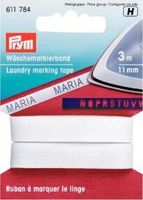 Prym Wäschemarkierband BW bügelbar 11mm weiß