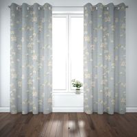 Baumwollstoff Dekostoff Sapporo Kirschblüten pastell blau 1.60m