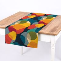 Baumwollstoff Dekostoff Sixties Retro weiche Formen bunt 1.60m Breite