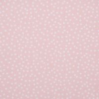 Baumwollstoff Pallino Punkte Tüpfelchen Flocken rosa weiß 1.40m