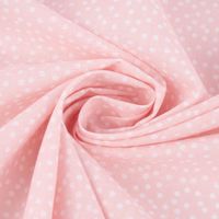Baumwollstoff Pallino Punkte Tüpfelchen Flocken rosa weiß 1.40m