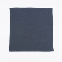 SCHÖNER LEBEN. Stoffservietten 4er Set Bio Ramie Leinenoptik dunkelblau 40x40cm