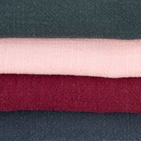 SCHÖNER LEBEN. Stoffservietten 4er Set Bio Ramie Leinenoptik dunkelblau 40x40cm