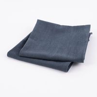 SCHÖNER LEBEN. Geschirrtuch 2er Set Bio Ramie Leinenoptik einfarbig dunkelblau 40x70cm