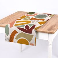 SCHÖNER LEBEN. Tischläufer Retro Art moderne Kunst bunt 40x160cm