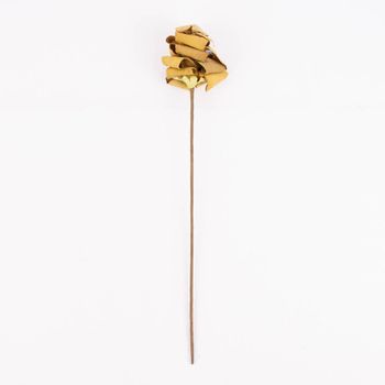 Kunstblume Papierblume handgefertigt Rose gelbgrün 35cm