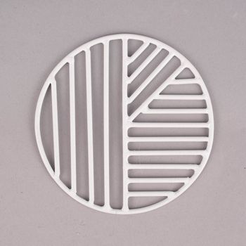 Au Maison Kitchen-Vecto Coaster Untersetzer Metall weiß D 10cm