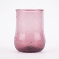 C'EST BON Trinkglas bauchig lila 7x10cm (DxH)